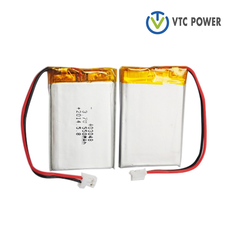 3.7V 550mAh litio polimerozko erloju adimendunaren bateria kargagarria